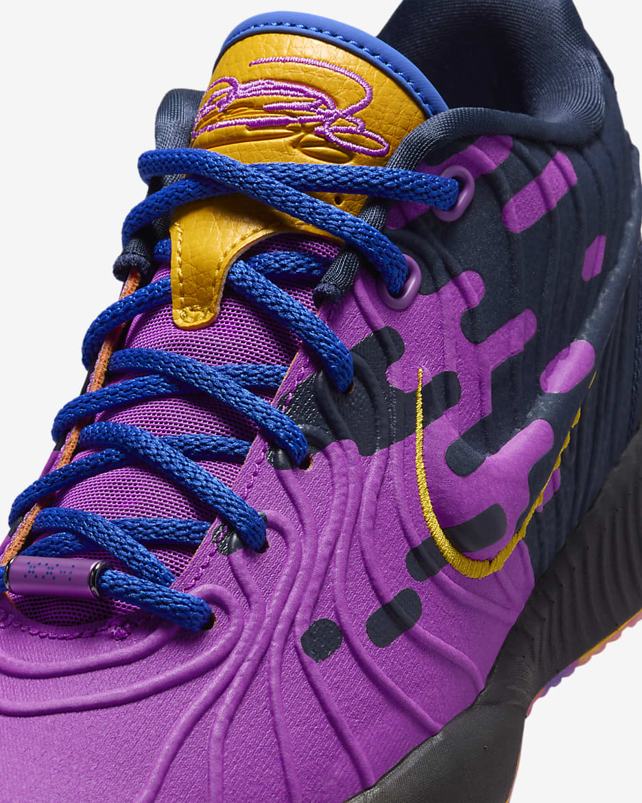 LeBron XXI SE "Summerverse" Big Kids' Basketball Shoes - Hyper Violet/Obsidian/University Gold/Hyper Royal