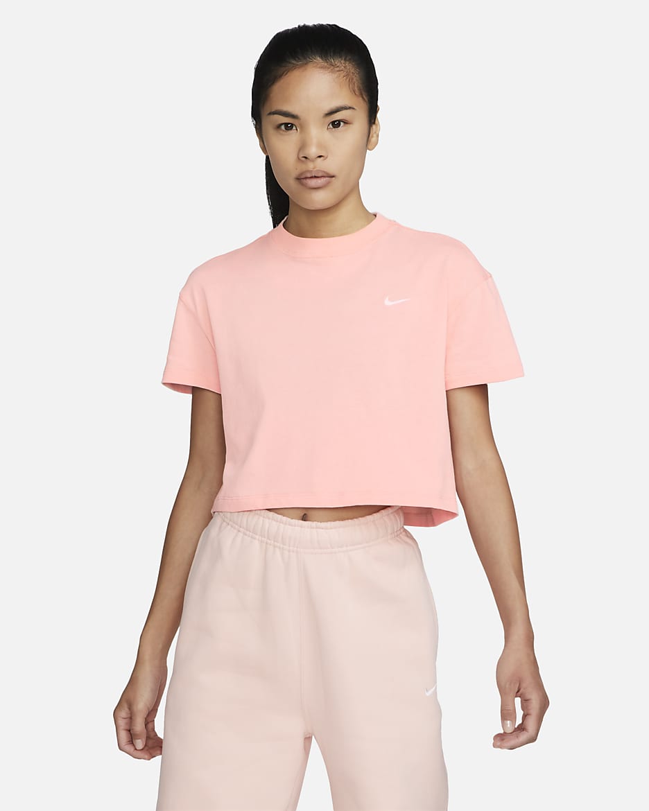NikeLab Women's T-Shirt - Bleached Coral/White
