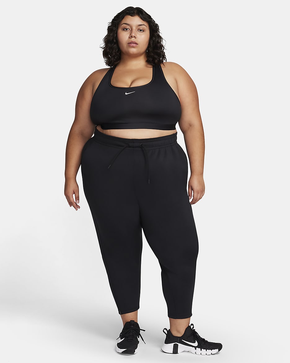 Nike Dri-FIT Prima Women's High-Waisted 7/8 Training Pants (Plus Size) - Black/Black