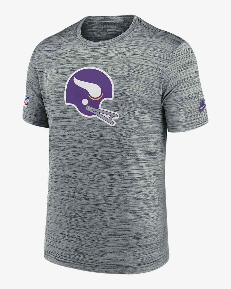 Playera Nike Dri-FIT de la NFL para hombre Minnesota Vikings Sideline Velocity - Gris jaspeado