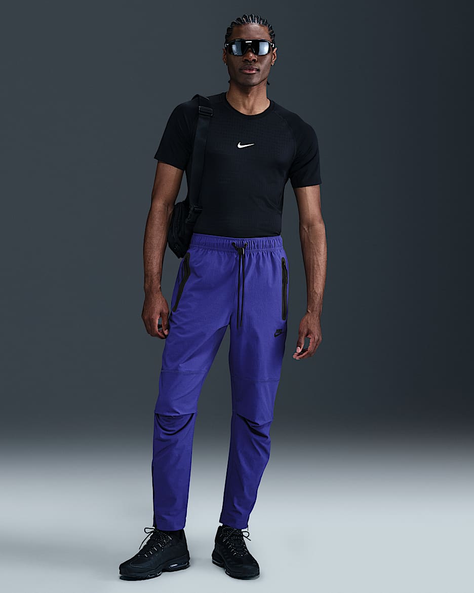 Nike Tech geweven herenbroek - Deep Night/Zwart