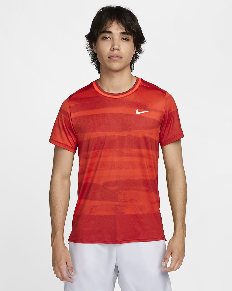 NikeCourt Advantage Dri-FIT-Tennisoberteil für Herren - Team Orange/Weiß