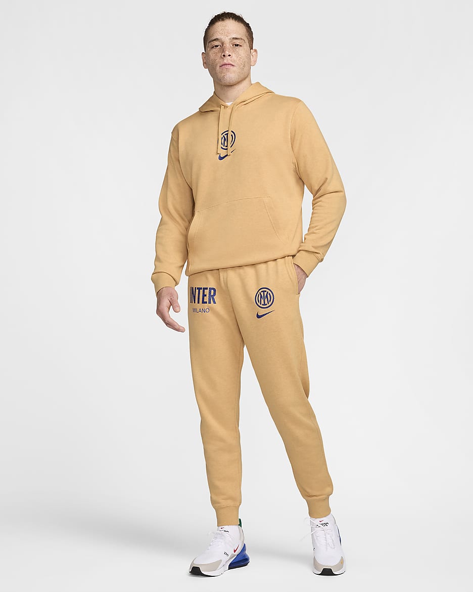 Inter Milan Club Home Men's Nike Football French Terry Jogger - Club Gold/Heather