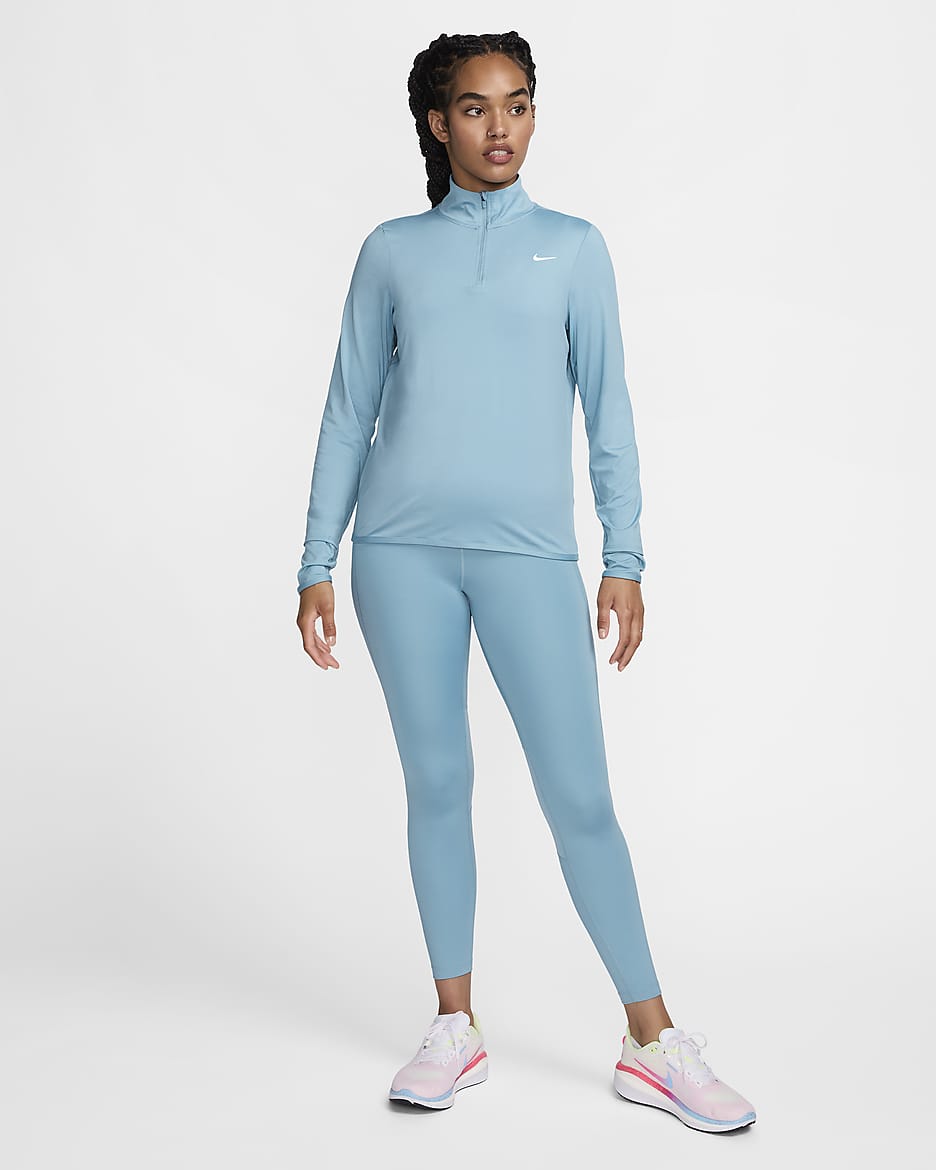 Nike Epic Fast Women's Mid-Rise Pocket Running Leggings - Denim Turquoise