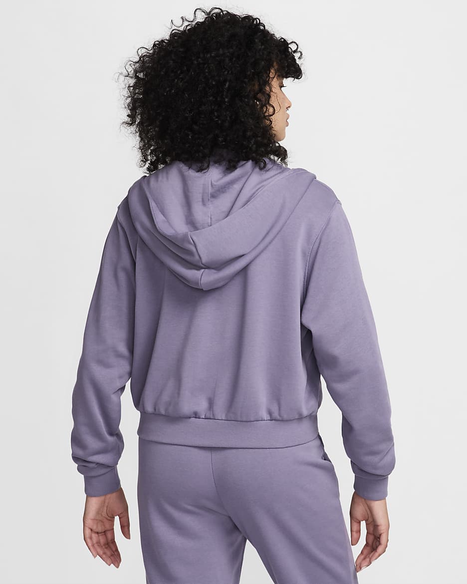 Nike Sportswear Chill Terry Hoddie aus French Terry mit durchgehendem Reißverschluss für Damen - Daybreak/Schwarz