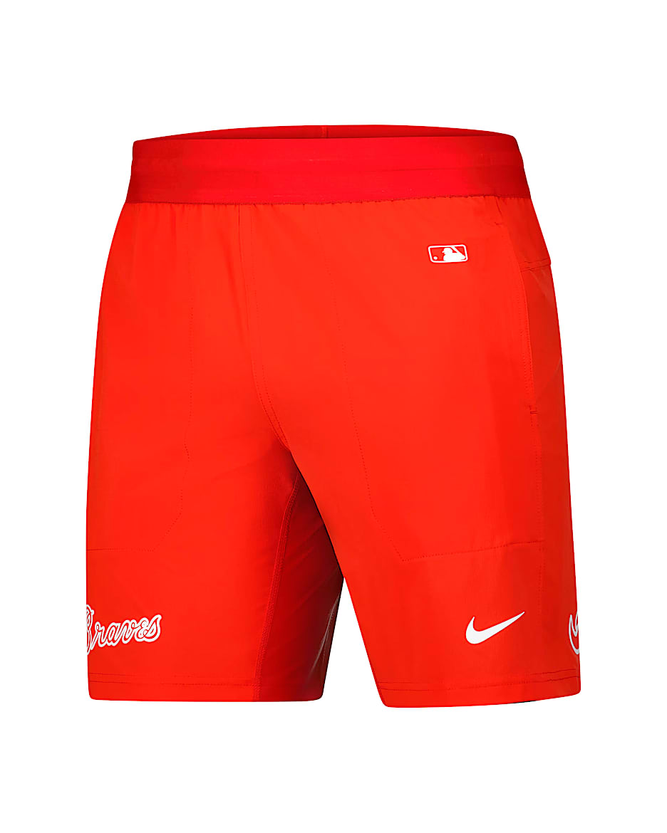 Shorts Nike Dri-FIT de la MLB para hombre Atlanta Braves - Rojo