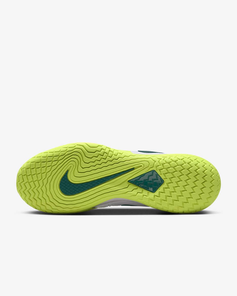 NikeCourt Zoom Vapor Cage 4 Rafa Men's Hard Court Tennis Shoes - White/Volt/Geode Teal