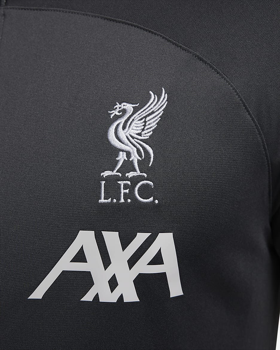 Liverpool FC Strike Nike Dri-FIT-Fußball-Trainingsanzug aus Strickmaterial mit Kapuze für Herren - Anthracite/Wolf Grey