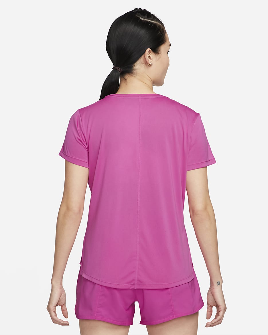 Nike Dri-FIT One Women's Short-Sleeve Running Top - Active Fuchsia