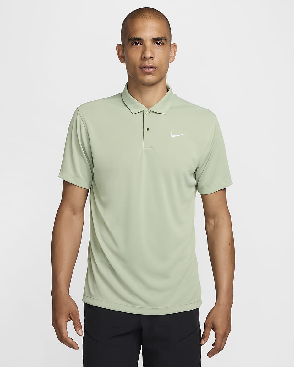 NikeCourt Dri-FIT Tennis-Poloshirt für Herren - Jade Horizon/Weiß