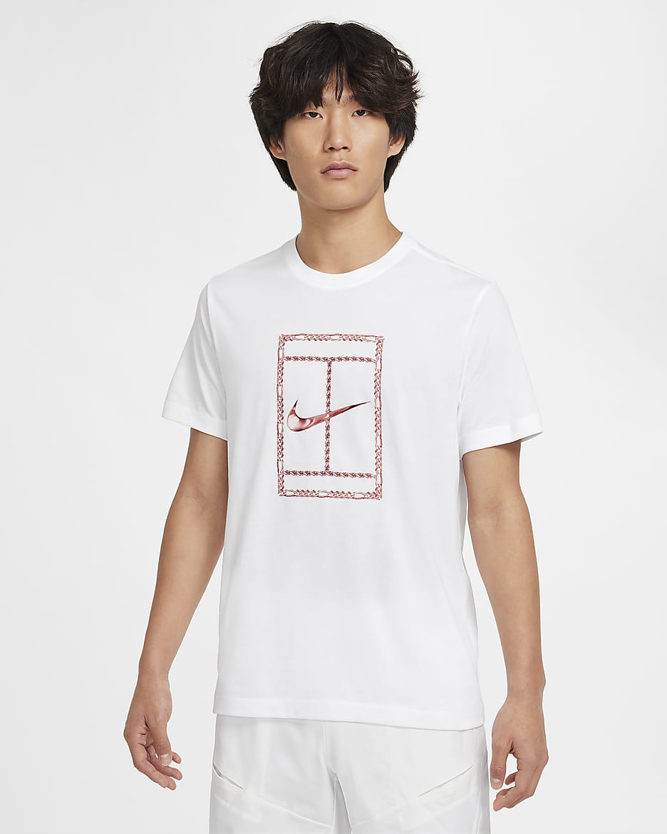 ナイキコート メンズ Dri-FIT テニス Tシャツ - ホワイト