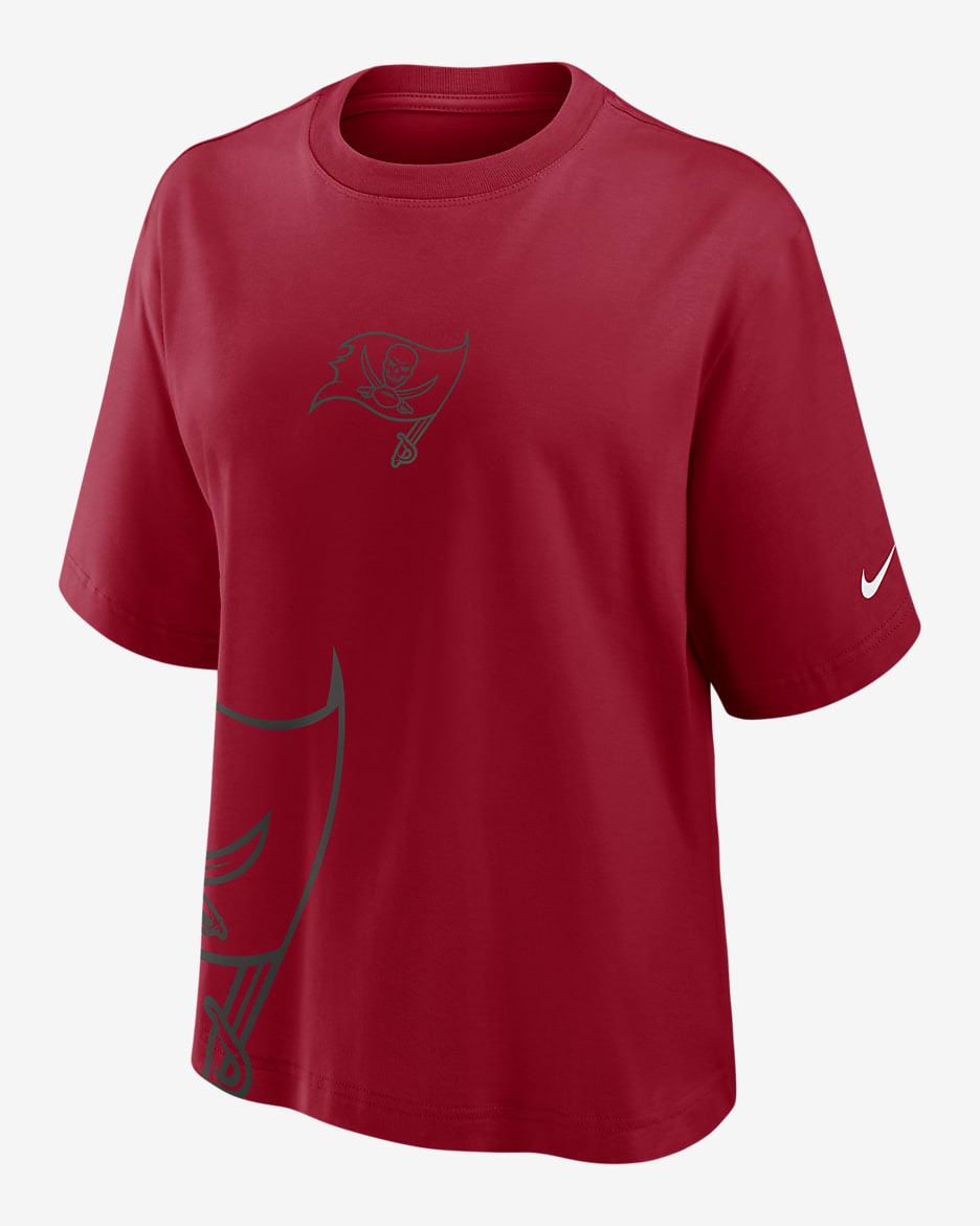 Tampa Bay Buccaneers Boxy Women's Nike NFL T-Shirt - Gym Red