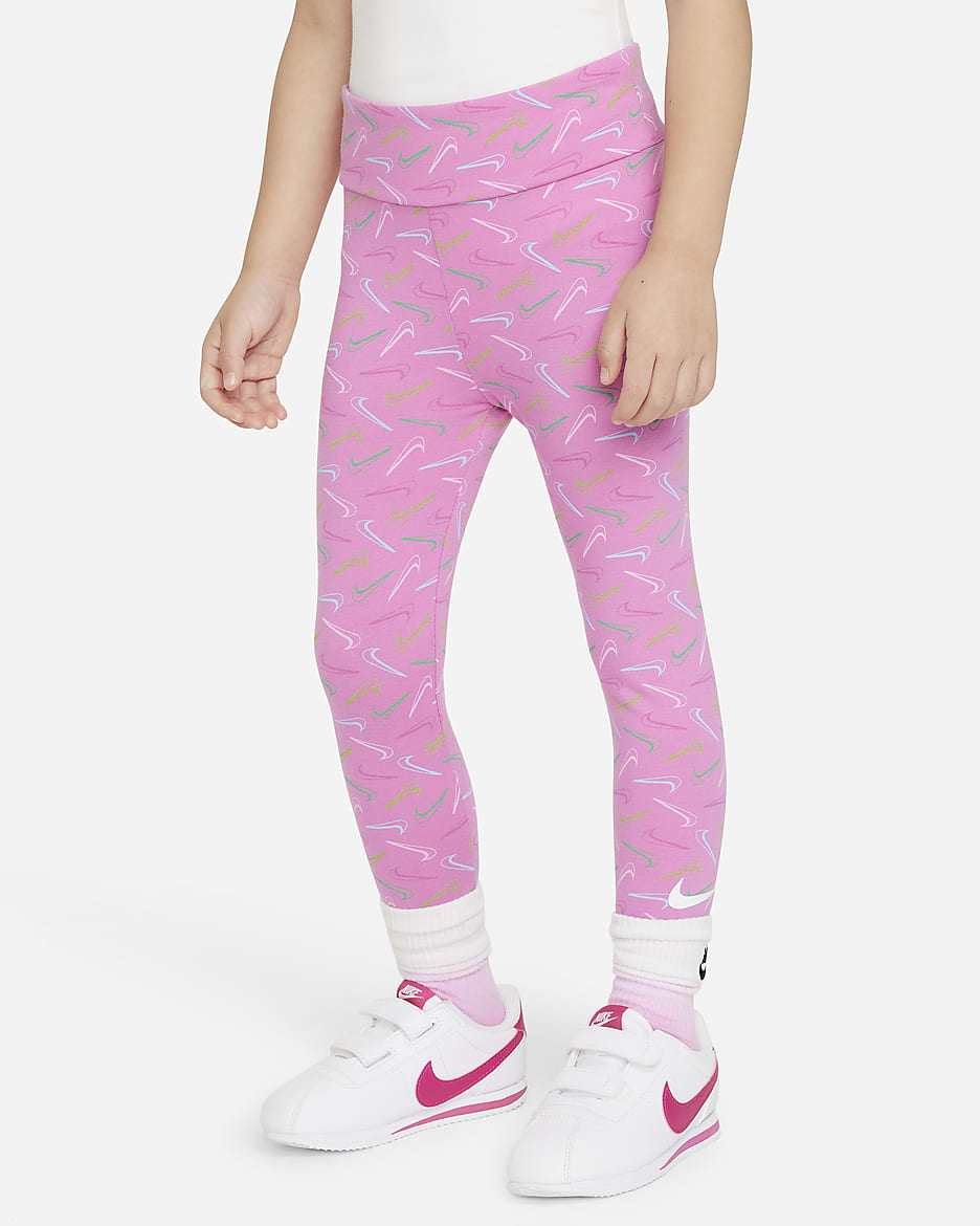 Leggings infantiles Nike Swoosh - Rosa alegre