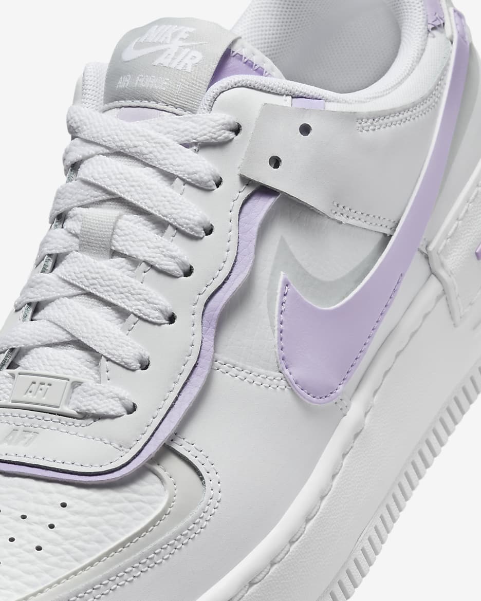 Γυναικεία παπούτσια Nike Air Force 1 Shadow - Λευκό/Photon Dust/Λευκό/Lilac Bloom