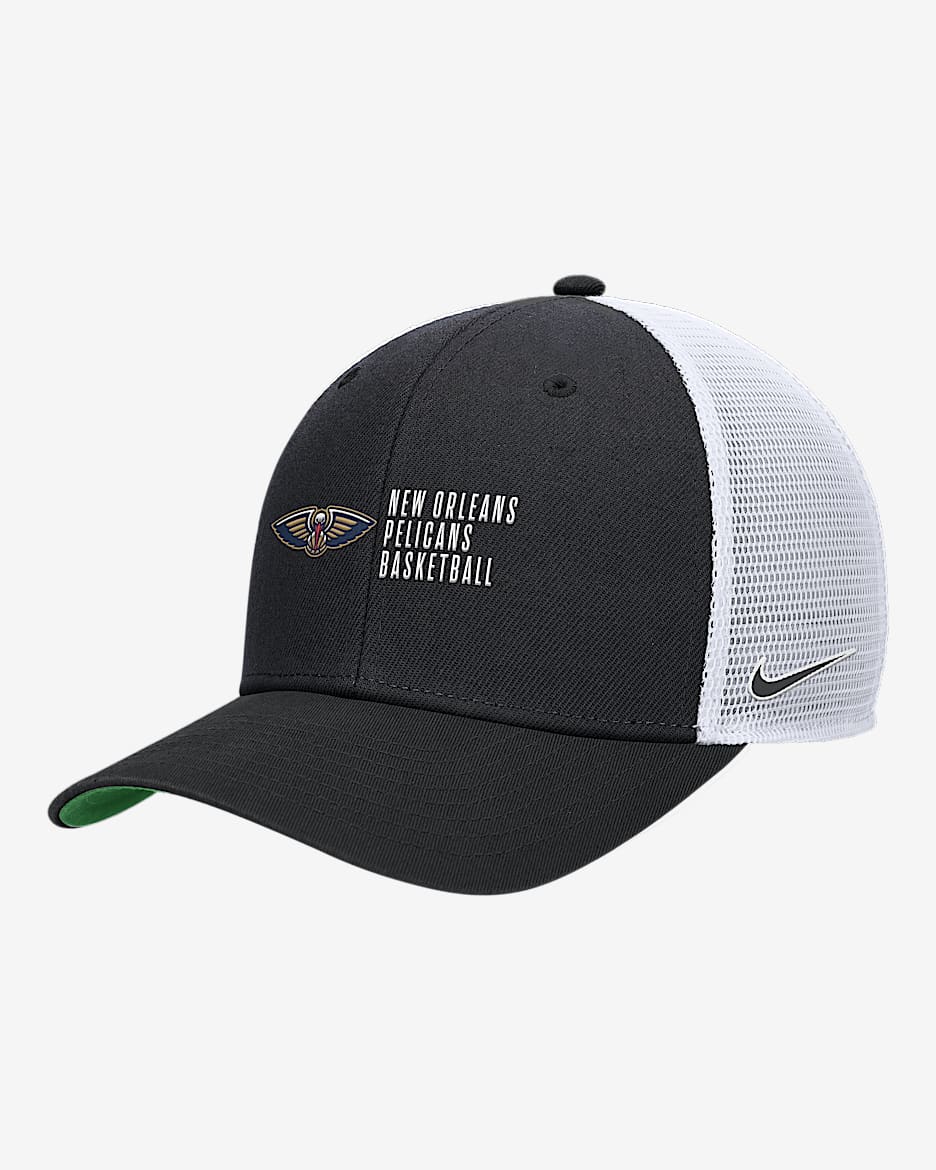 New Orleans Pelicans 2024/25 Rise Icon Edition Nike NBA Trucker Cap - Black
