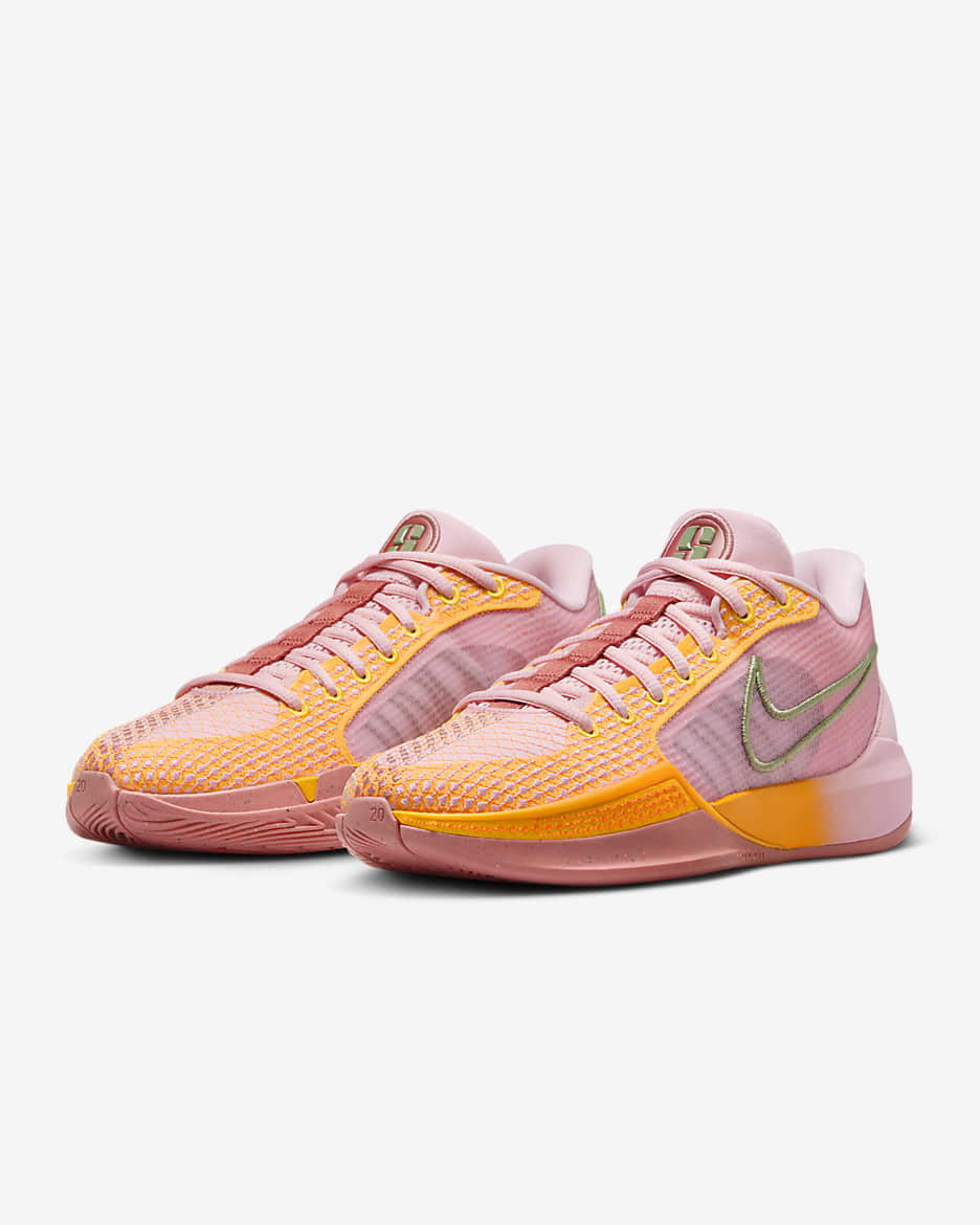 Sabrina 1 "West Coast Roots" Basketball Shoes - Medium Soft Pink/Total Orange/Laser Orange/Oil Green