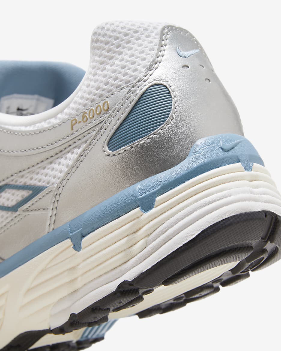 Nike P-6000 Shoes - White/Metallic Silver/Pale Ivory/Aegean Storm