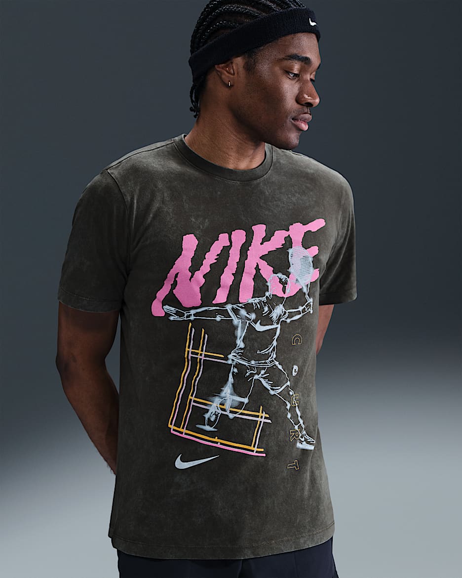 Playera de tenis para hombre NikeCourt - Secuoya