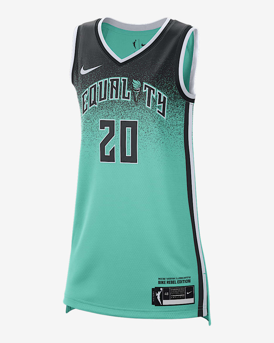 Jersey Nike Dri-FIT de la WNBA Victory Sabrina Ionescu New York Liberty 2023 - Menta