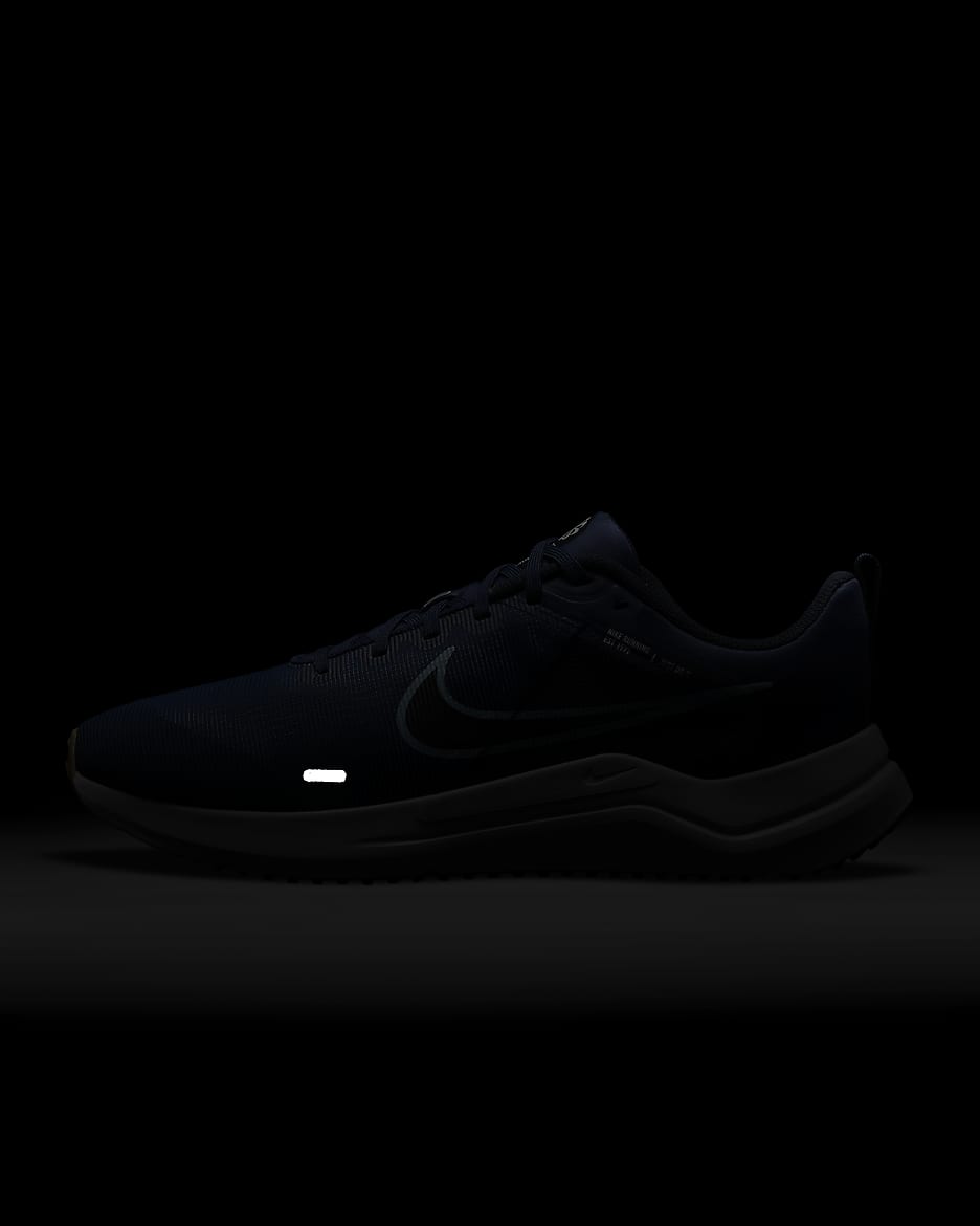 Nike Downshifter 12 Men's Road Running Shoes - Midnight Navy/Dark Obsidian/Pure Platinum/Worn Blue