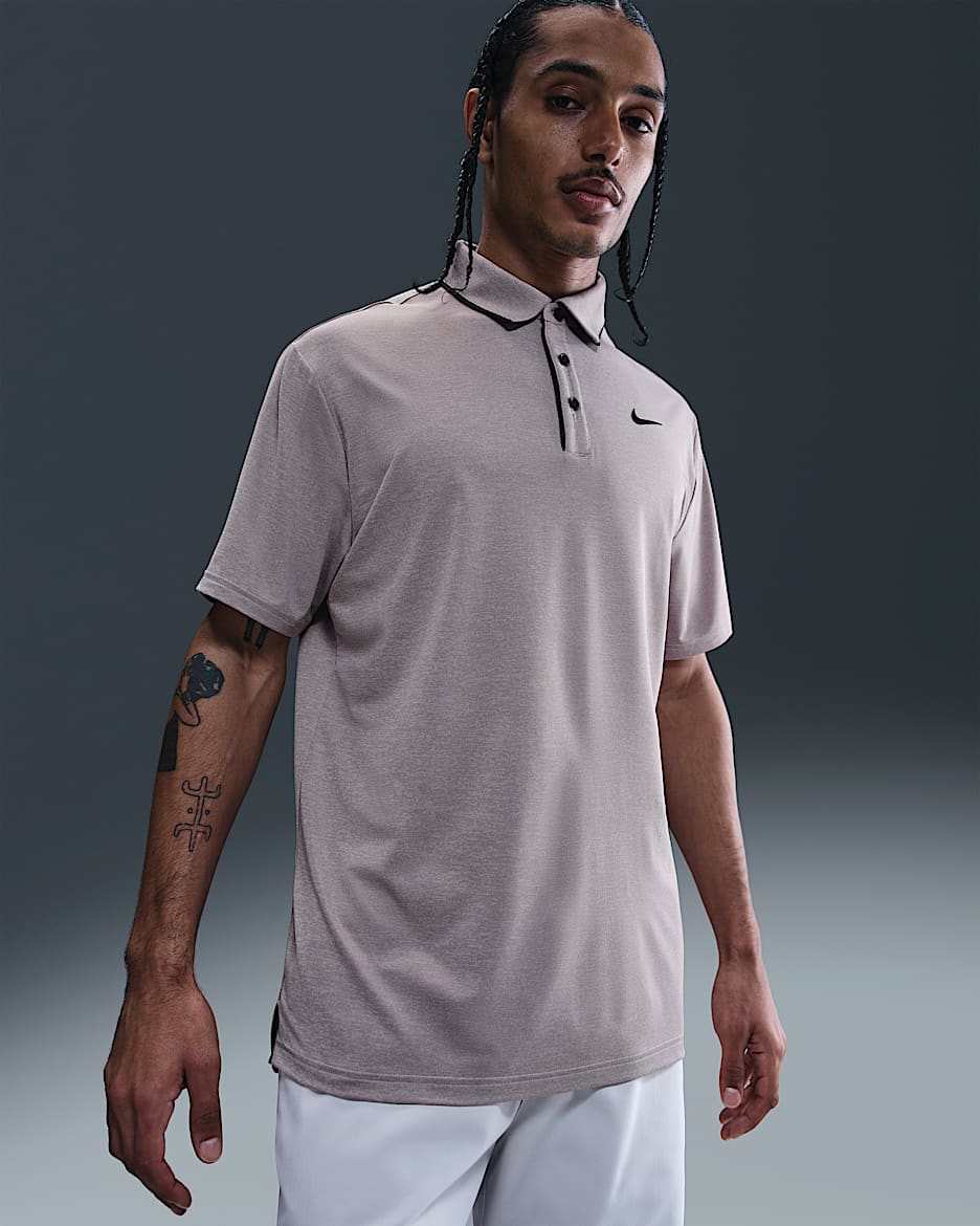 Nike Tour Men's Dri-FIT Golf Polo - Silt Red/Black