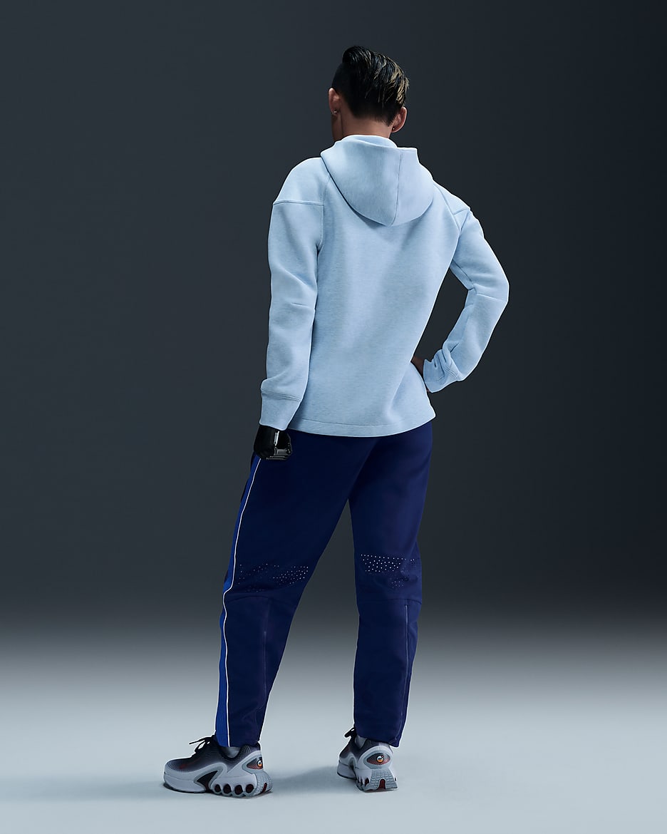 Huvtröja Team USA Tech Fleece Windrunner Nike med hel dragkedja för kvinnor - Celestine Blue/Heather/Obsidian/Old Royal