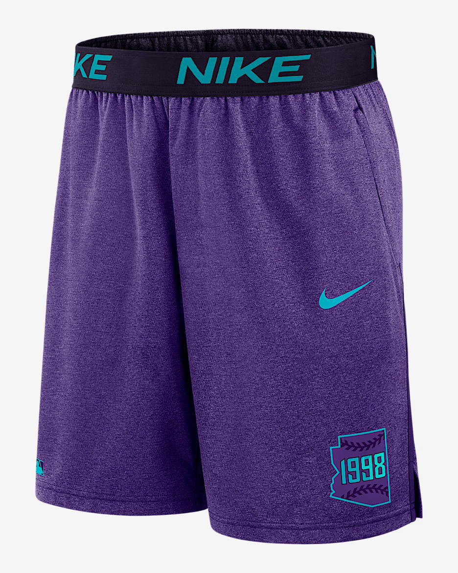 Shorts Nike Dri-FIT de la MLB para hombre Arizona Diamondbacks Authentic Collection City Connect - Morado