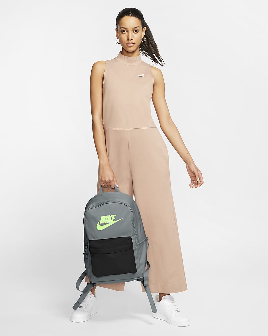 Nike Heritage 2.0 Backpack - Smoke Grey/Black/Lime Blast