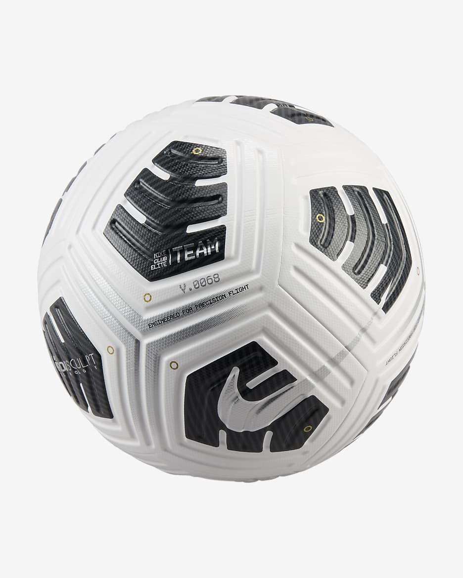 Nike Club Elite Soccer Ball - White/Black/Metallic Silver