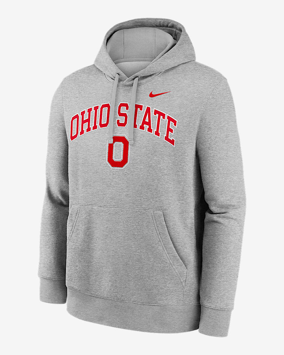 Ohio State Arch Men's Nike College Pullover Hoodie - Grey