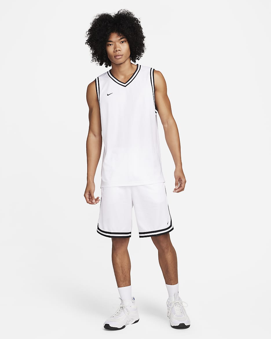 Maglia da basket Dri-FIT Nike DNA – Uomo - Bianco/Nero