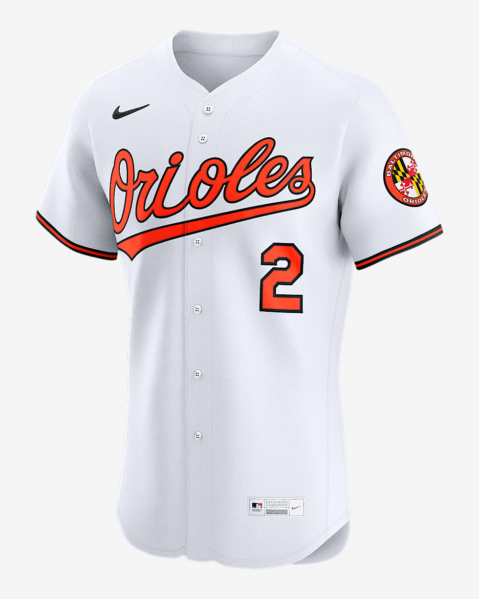 Jersey Nike Dri-FIT ADV de la MLB Elite para hombre Gunnar Henderson Baltimore Orioles - Blanco
