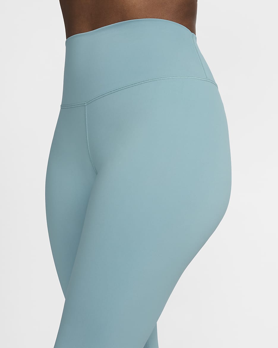 Leggings a tutta lunghezza a vita alta Nike One – Donna - Denim Turquoise/Nero