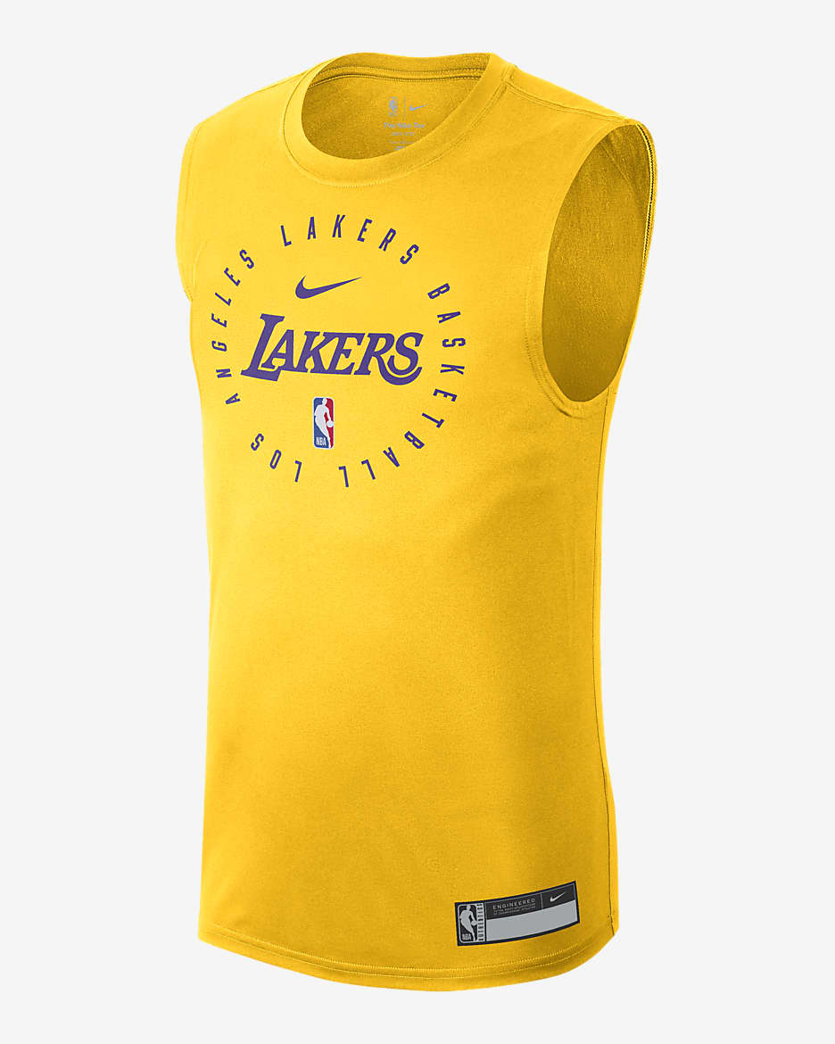 Los Angeles Lakers Camiseta sin mangas Nike Dri-FIT de la NBA - Hombre - Amarillo