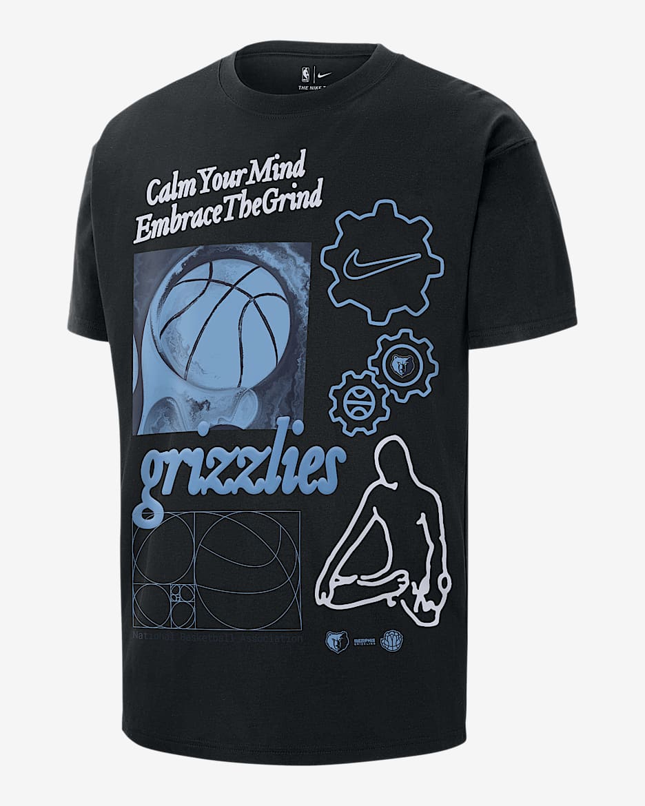 Playera Nike de la NBA Max90 para hombre Memphis Grizzlies Courtside - Negro