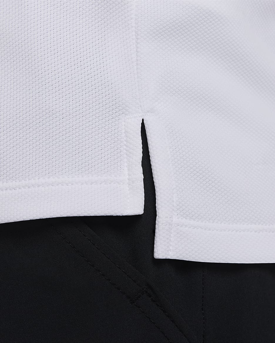 NikeCourt Slam 男款 Dri-FIT 網球上衣 - 白色/黑色