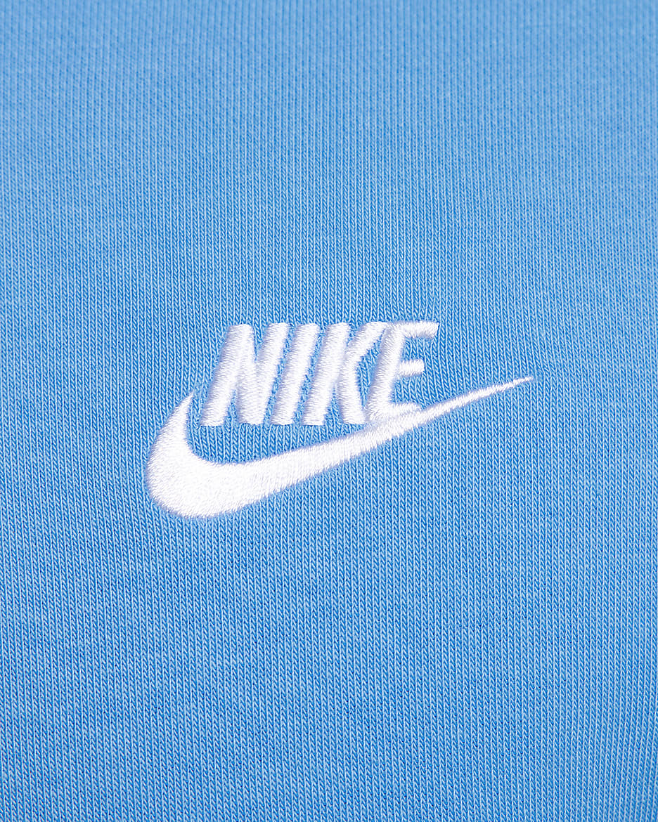 Nike Sportswear Club Erkek Kapüşonlu Sweatshirt'ü - University Blue/University Blue/Beyaz