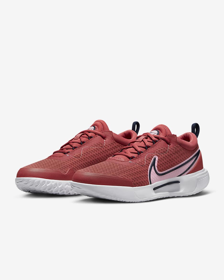 NikeCourt Air Zoom Pro Women's Hard Court Tennis Shoes - Adobe/Obsidian/White/Medium Soft Pink