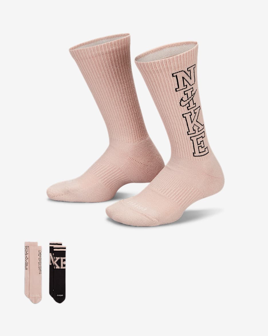 Calcetines acolchados de entrenamiento Nike Everyday Plus (2 pares) - Multicolor