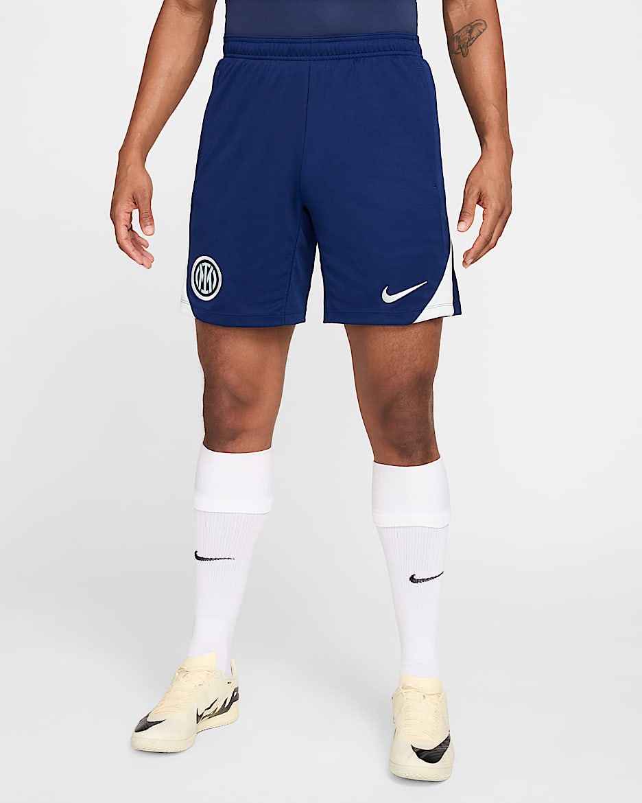 Inter Milan Strike Men's Nike Dri-FIT Football Knit Shorts - Blue Void/Ghost Aqua/Ghost Aqua