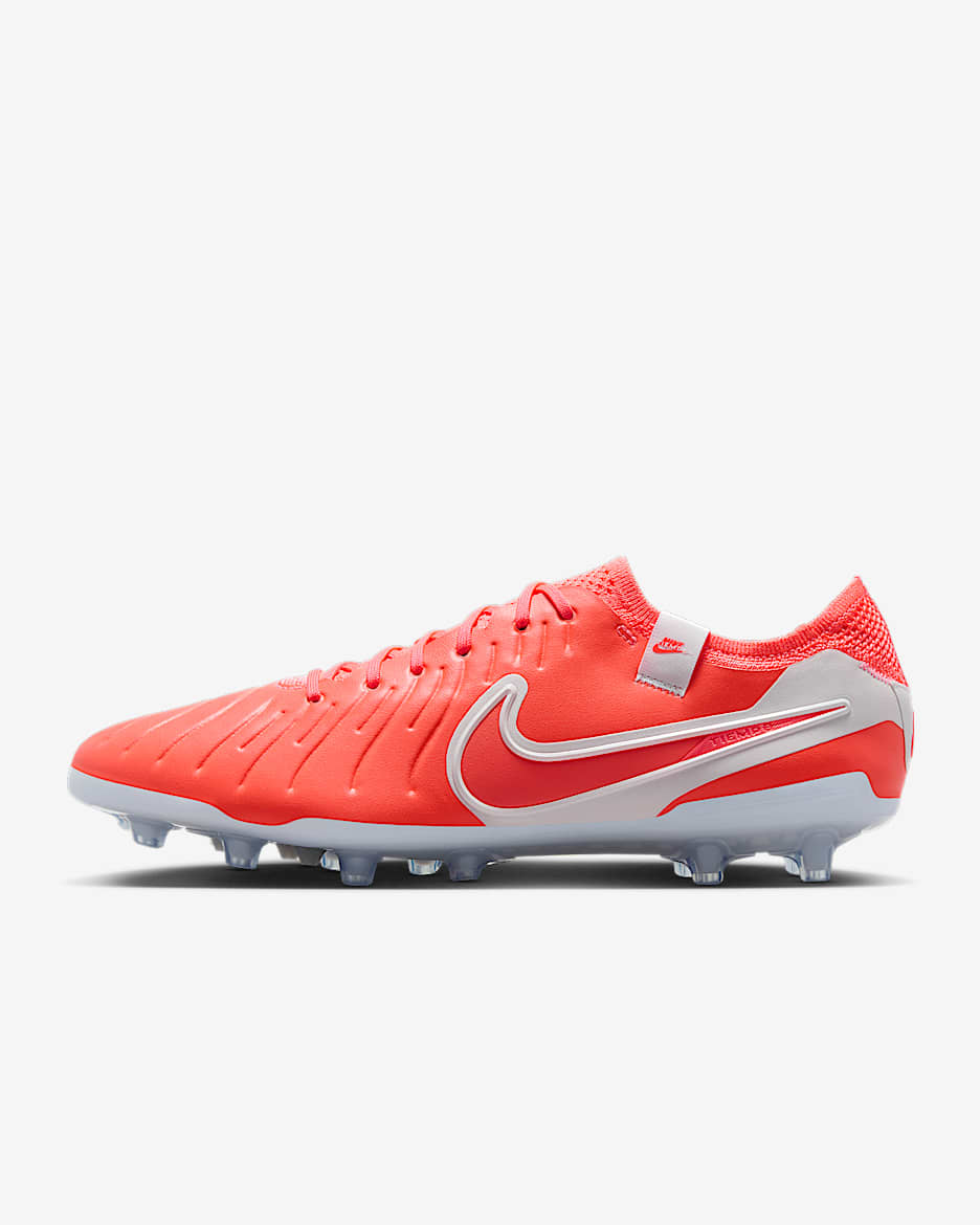 Nike Tiempo Legend 10 Elite Artificial-Grass Football Boots - Hot Lava/White