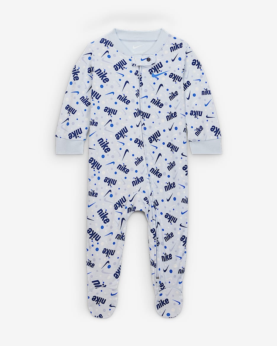 Nike Play For All Baby (0-9M) Printed Footed Coverall - Midnight Navy