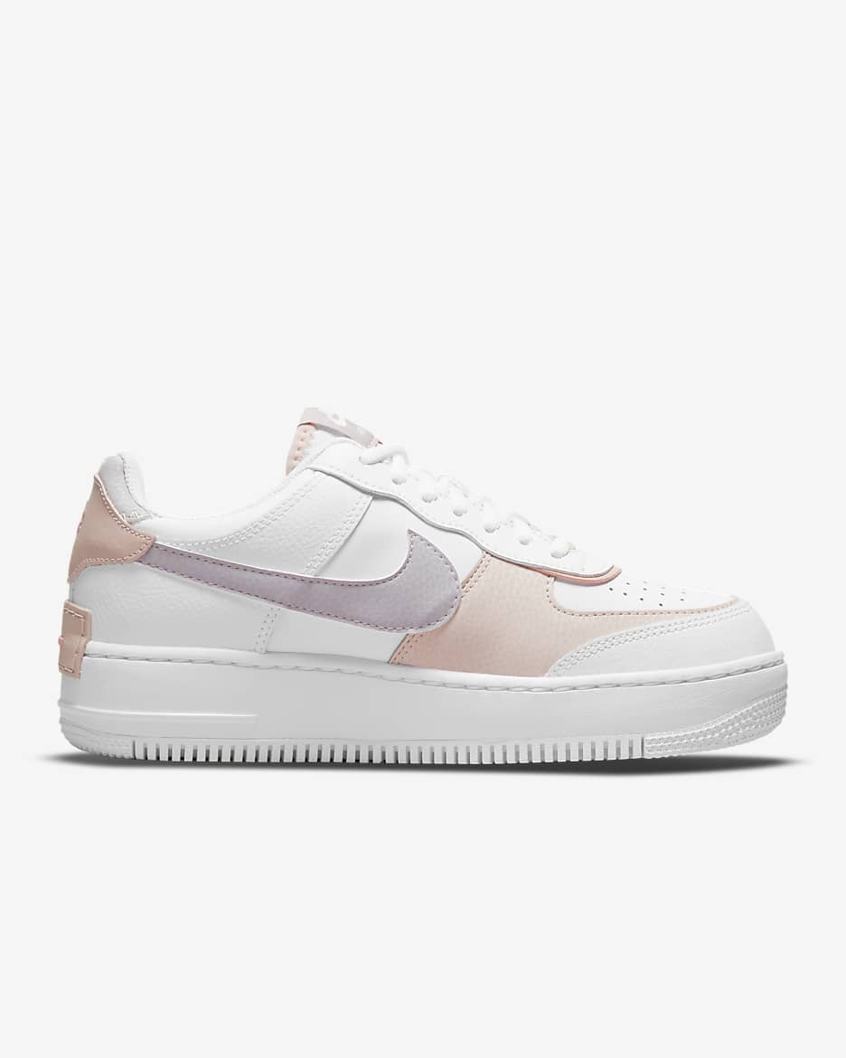 Nike Air Force 1 Shadow Damenschuhe - Weiß/Pink Oxford/Rose Whisper/Amethyst Ash