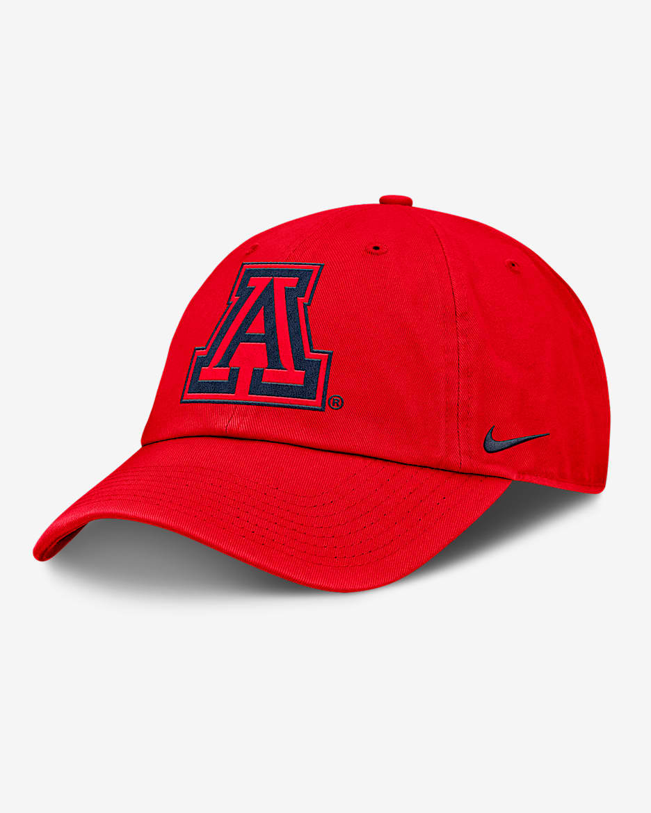Gorra universitaria Nike ajustable para hombre Arizona Wildcats Primetime Club - Rojo
