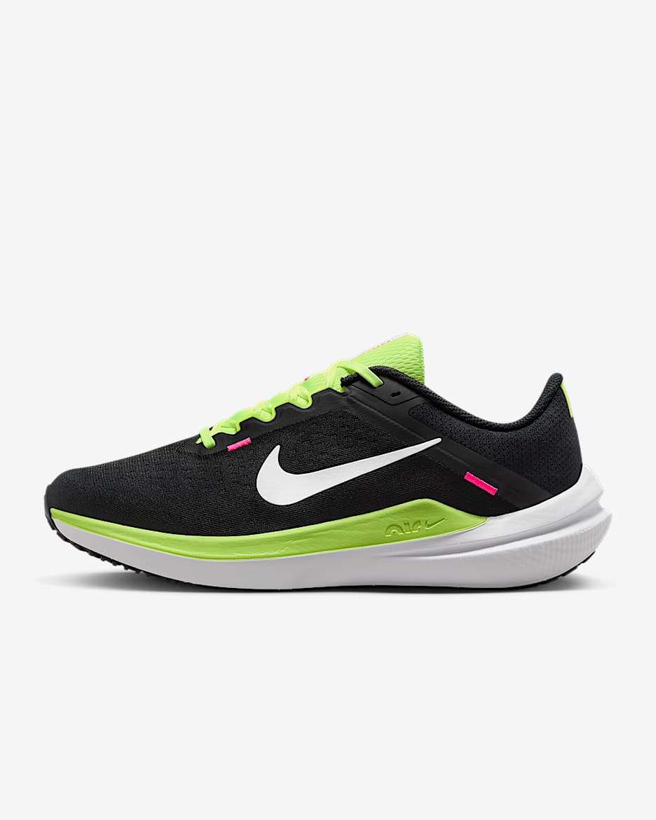 Tenis de correr en pavimento para hombre Nike Winflo 10 - Negro/Volt/Hiperrosa/Blanco
