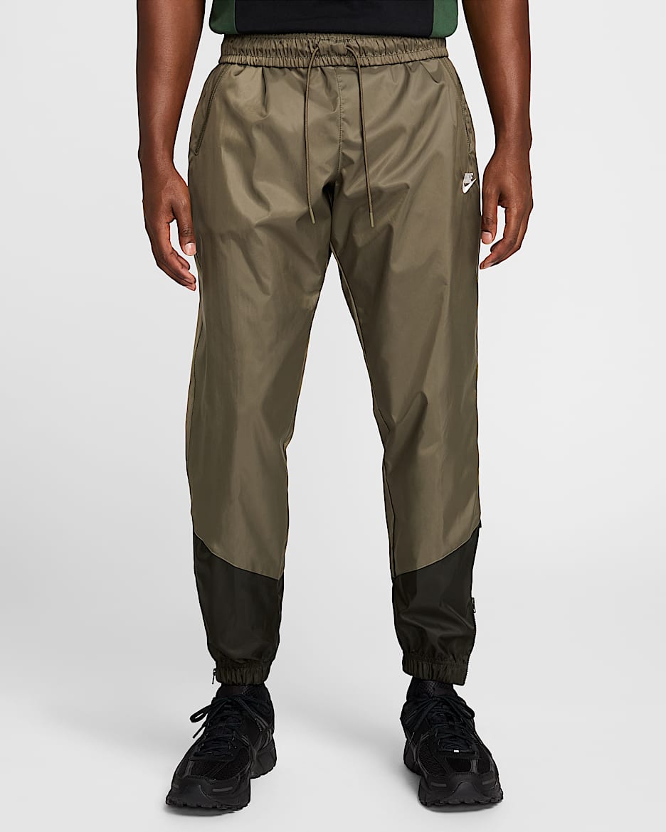 Nike Windrunner Men's Woven Lined Pants - Medium Olive/Sequoia/Sail