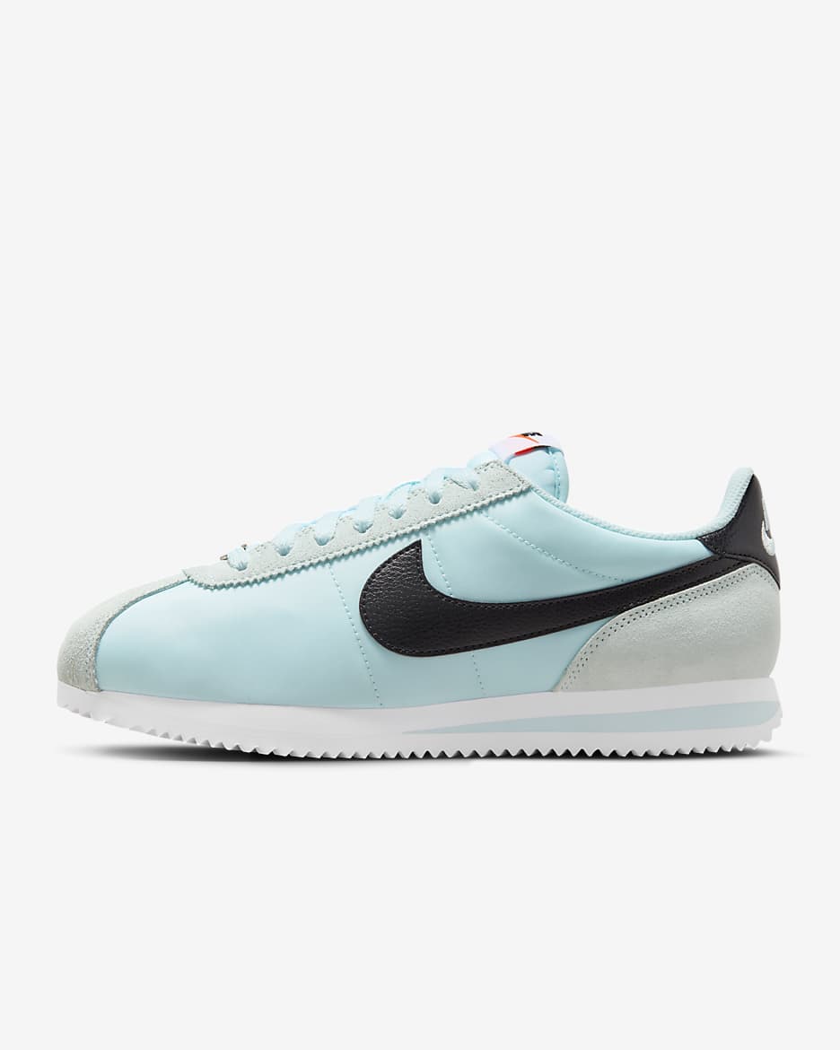 Chaussure Nike Cortez Textile pour femme - Glacier Blue/Blanc/Safety Orange/Noir