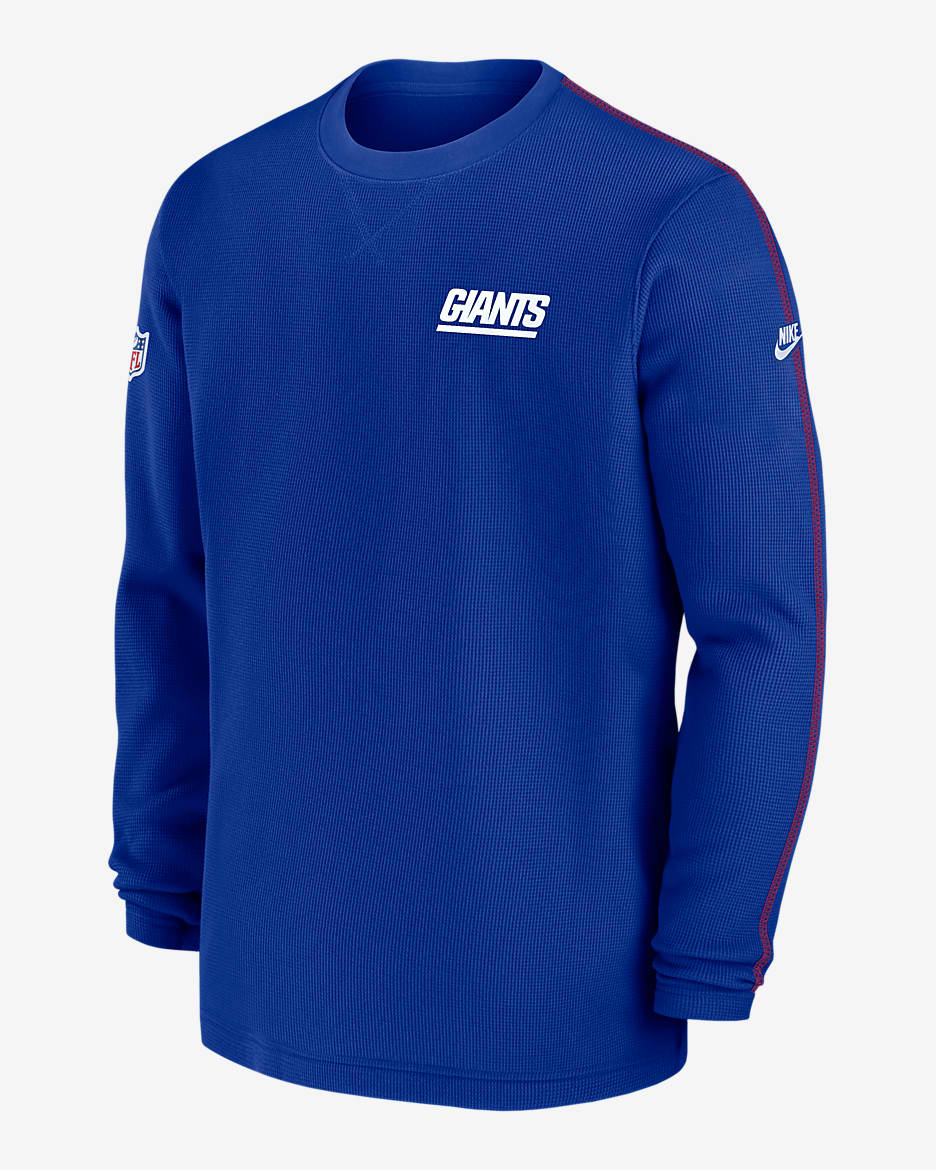 New York Giants Logo Coach Men’s Nike NFL Long-Sleeve Top - Royal