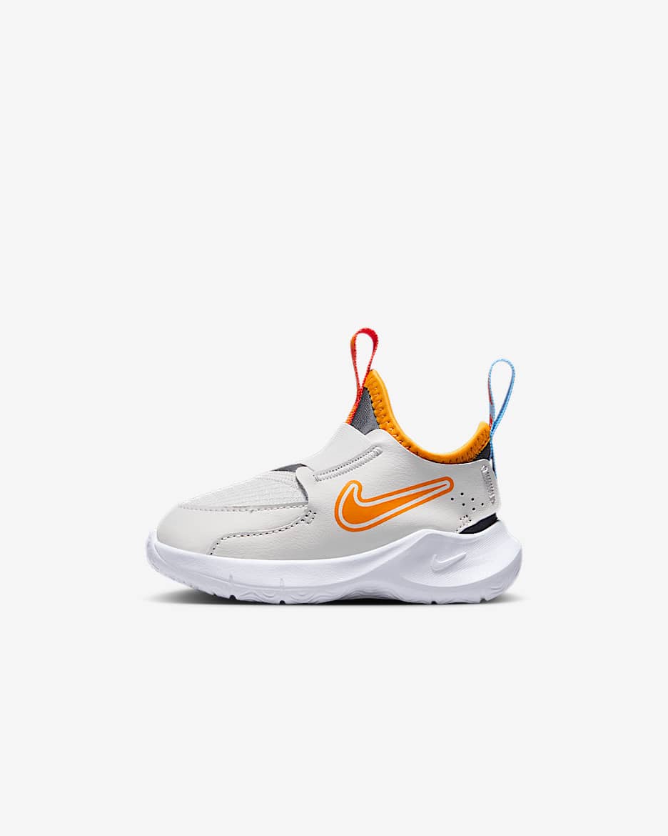 Nike Flex Runner 3-sko til babyer/småbørn - Vast Grey/University Blue/Anthracite/Orange Peel