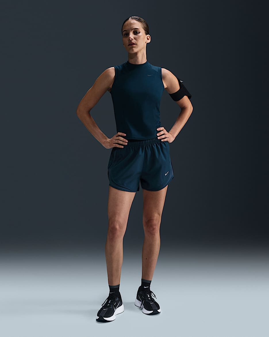 Nike Tempo Women's Dri-FIT Mid-Rise Brief-Lined Running Shorts - Armory Navy/Armory Navy/Armory Navy